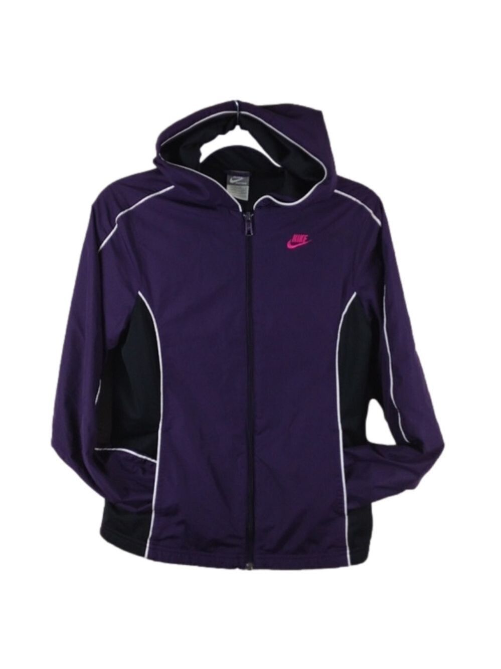 Nike Sportswear Purple Long Sleeve Full Zipper Front Hooded Windbreaker Jacket